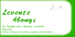 levente abonyi business card